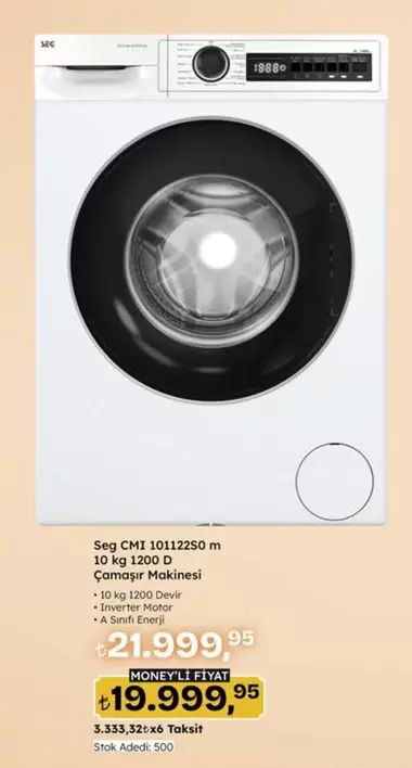 Inverter - Seg CHI 10112250 m 10 kg 1200 D Çamaşır Makinesi