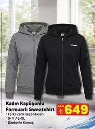 Hummel - Kadın Kapüşonlu Fermuarlı Sweatshirt