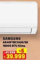 Samsung - AR40F18COAM/SK 18000 BTU Klima
