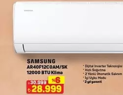 Samsung - AR40F12C0AM/SK 12000 BTU Klima