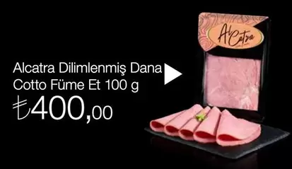 Dilimlenmiş Dana Cotto Füme Et