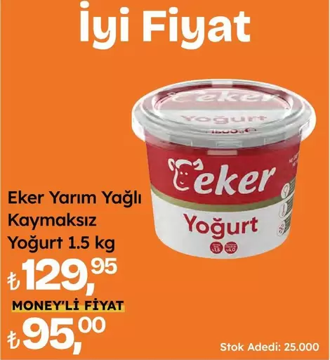 Yarım Yağlı Kaymaksız Yoğurt
