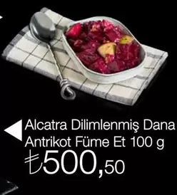 Dilimlenmiş Dana Antrikot Füme Et