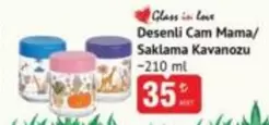 Glass - Desenli Cam Mama/Saklama Kavanozu