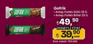 Gofrik Antep Fıstıklı Sütlü 33 G & Antep Fıstıklı Bitter 33 G