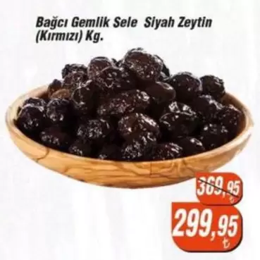 Bağcı Gemlik Sele Siyah Zeytin (Kırmızı) Kg.
