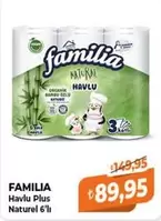 Havlu Naturel 6'lı