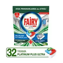 Fairy Platinum Plus 32 Yıkama Bulaşık Makinesi Deterjanı Kapsülü Ultra