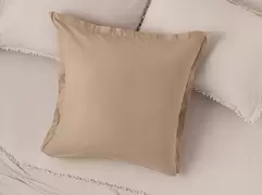 Plain Pamuklu Oxford Tekli Yastık Kılıfı 70x70 Cm Kahve Köpüğü