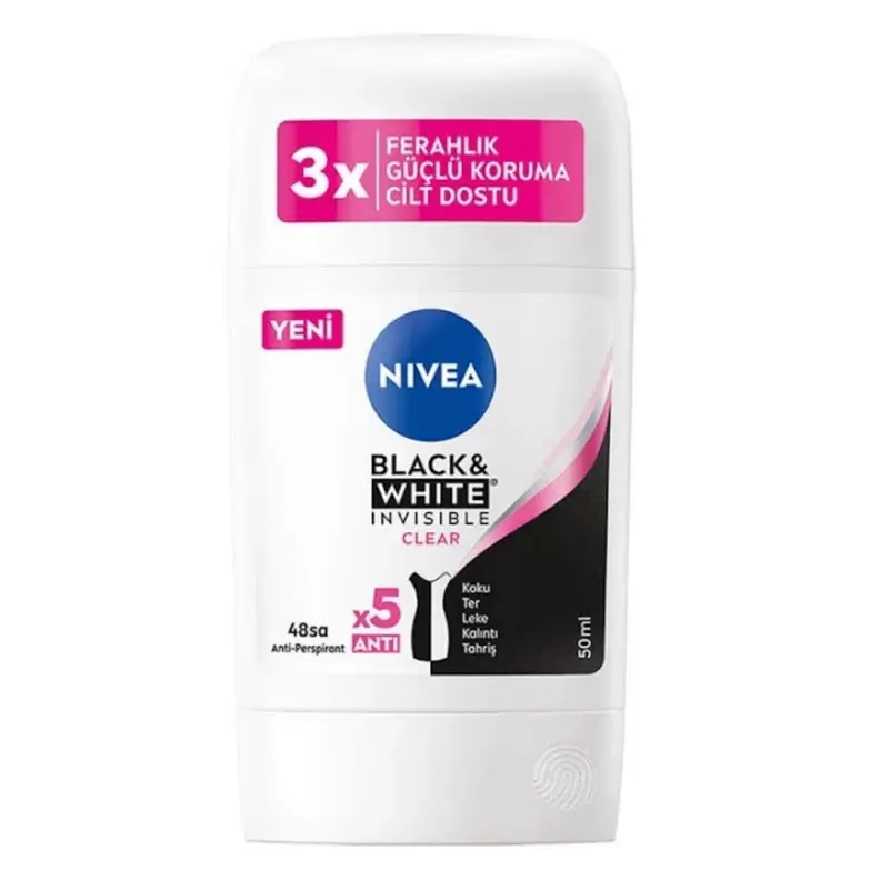 NIVEA DEO STICK 50 ML BW CLEAR KADIN