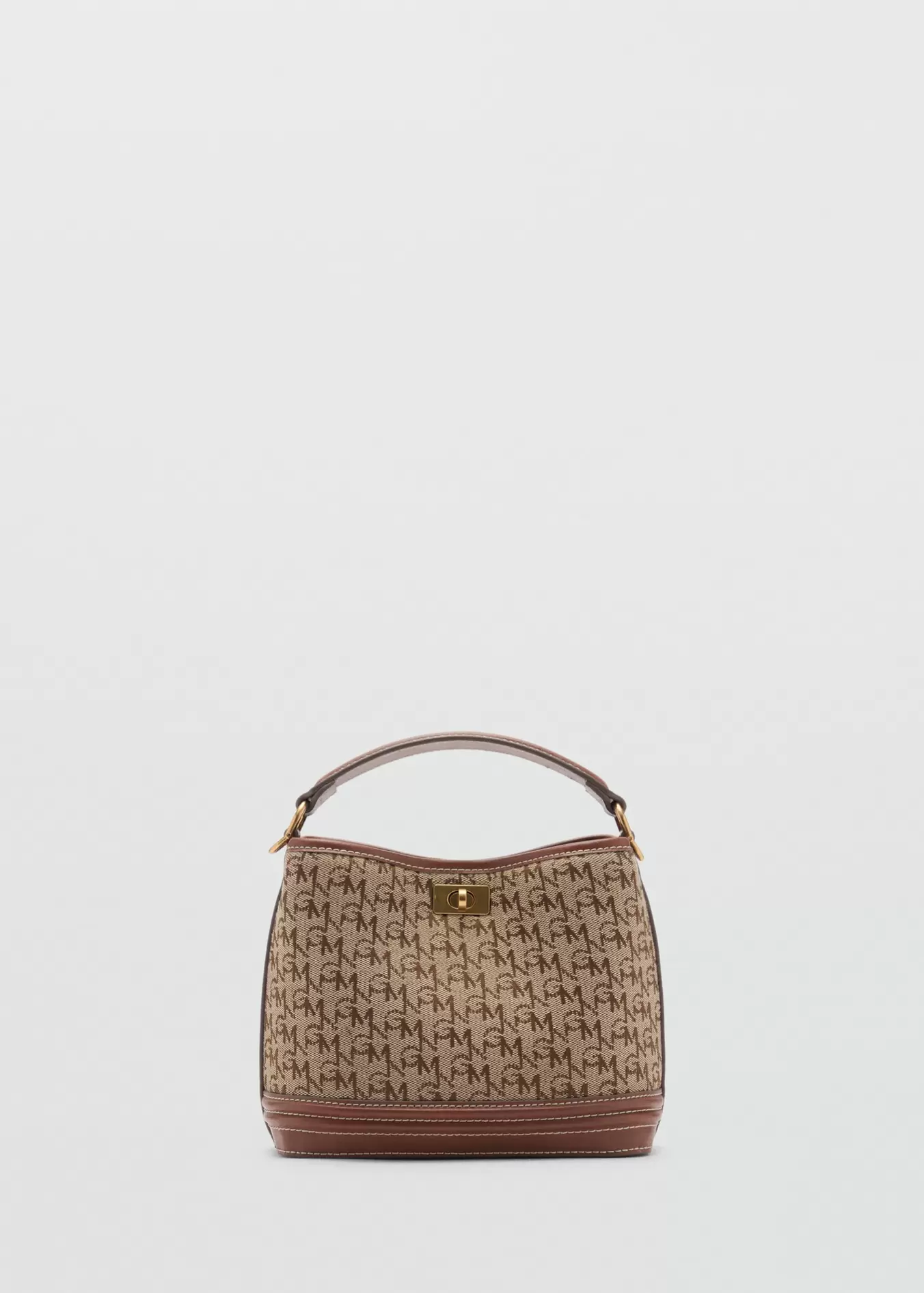 Logo desenli mini shopper çanta