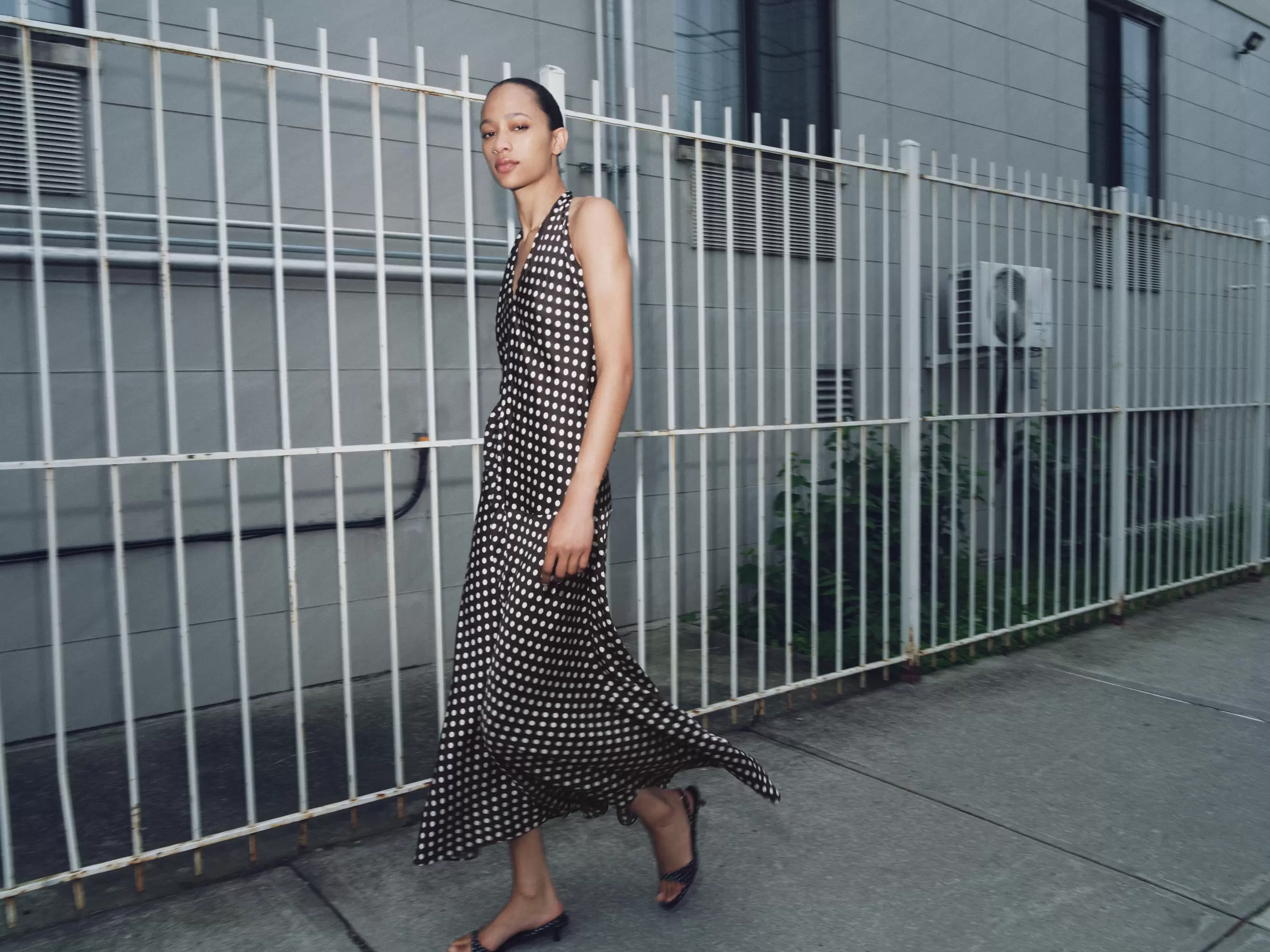 ZW COLLECTION HALTER POLKA DOT DRESS