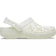 Classic Floral Cut Out Clog – Chalk