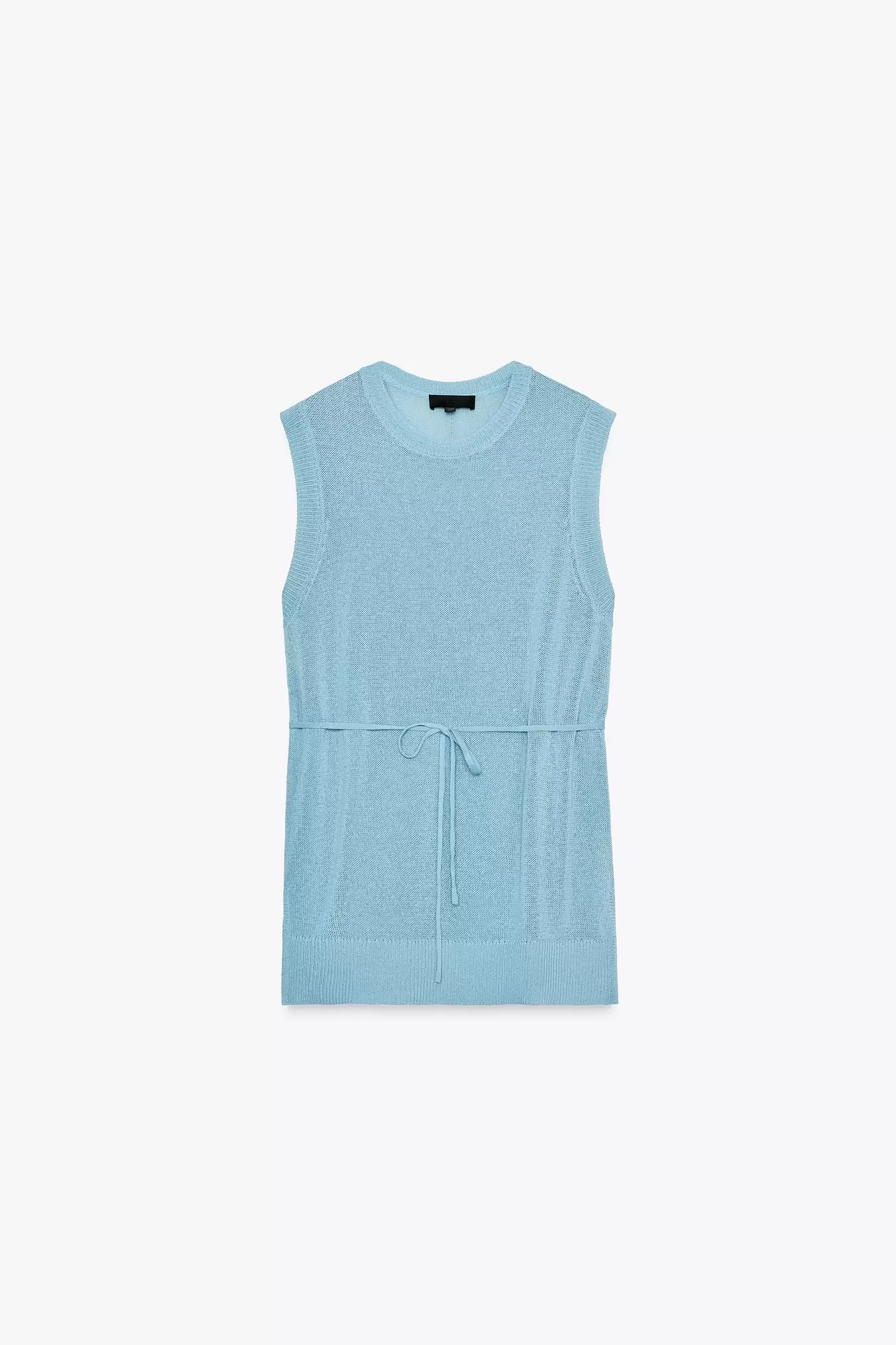 LONG KNIT TOP WITH BELT