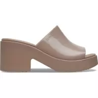Brooklyn Slide High Shine Heel – Latte