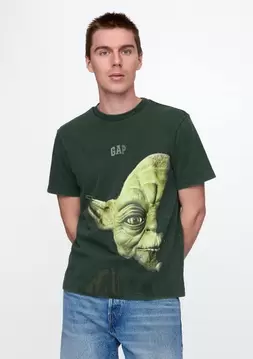 %35 Gap Logo Star Wars Grafikli T-Shirt