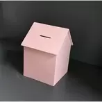 Ahşap Kilitli Pembe Renkli Kumbara