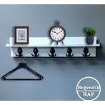 Duvar Elbise Askılığı Beyaz 80 cm