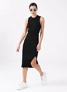 Black On Black Lastikli Bel Siyah Kadın Triko Etek