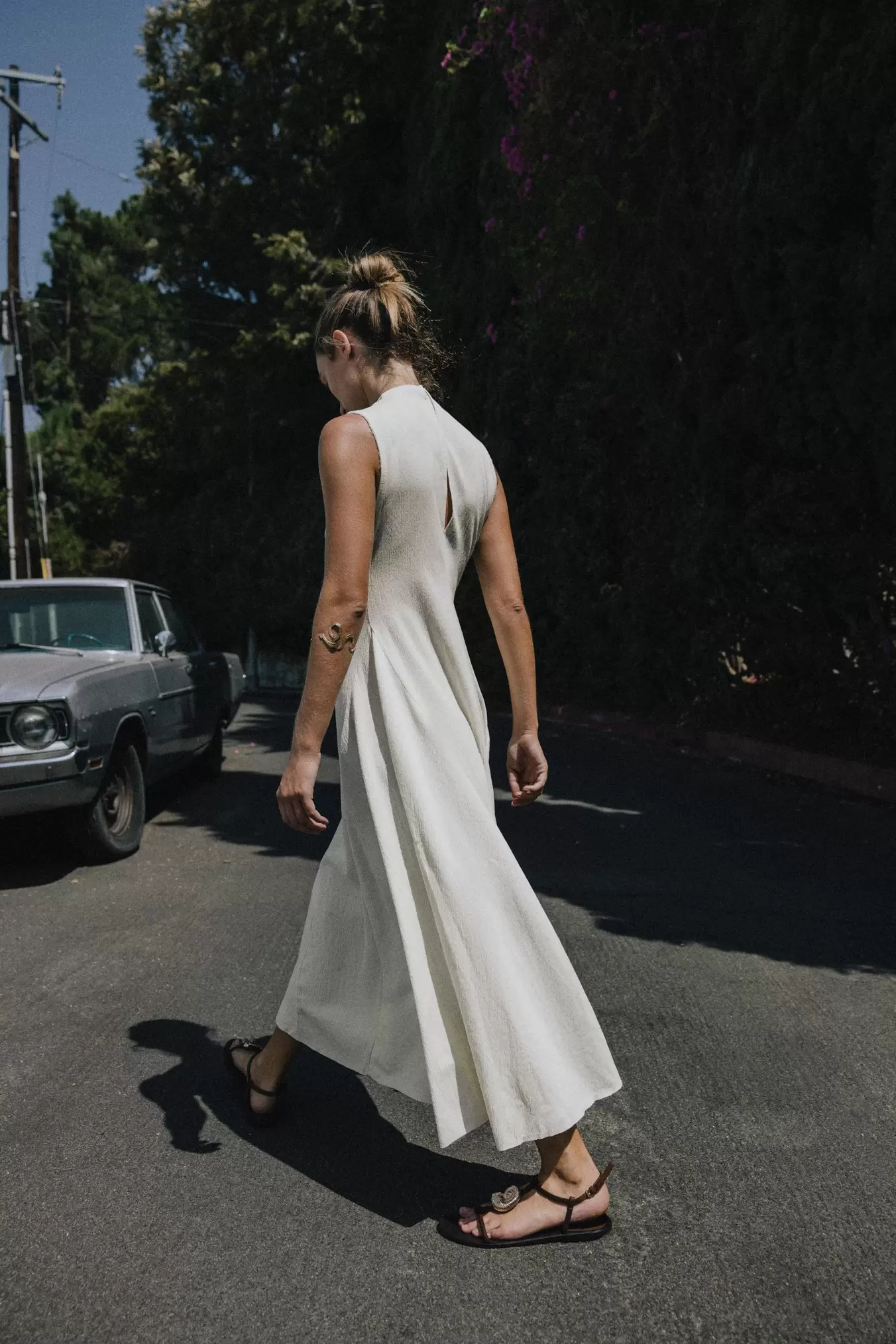 TEXTURED LONG DRESS