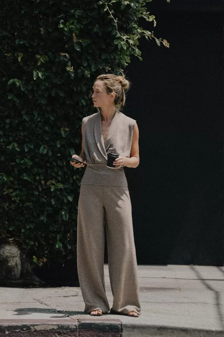 BASIC PIQUÉ TROUSERS