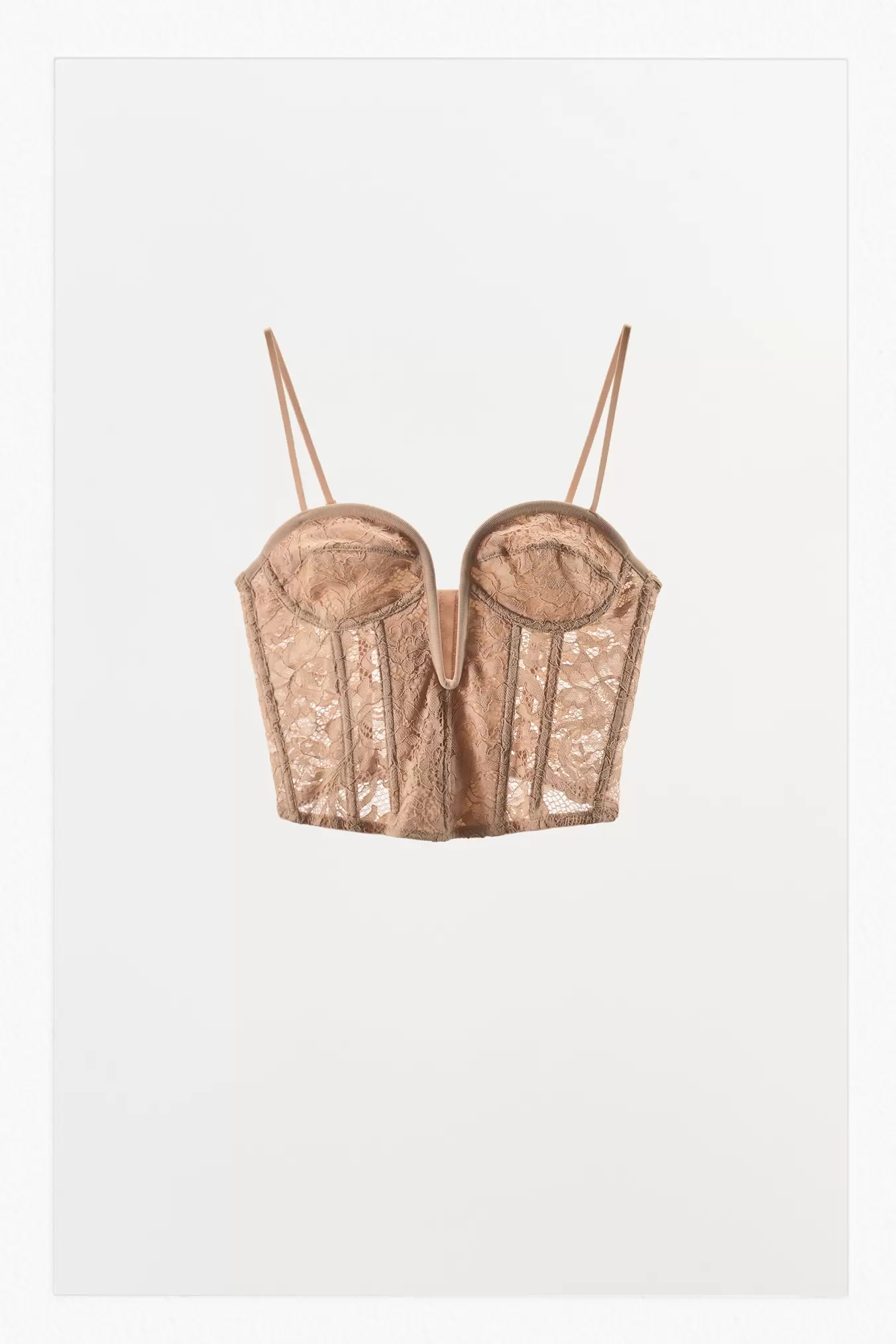 LACE CORSET WITH NECKLINE