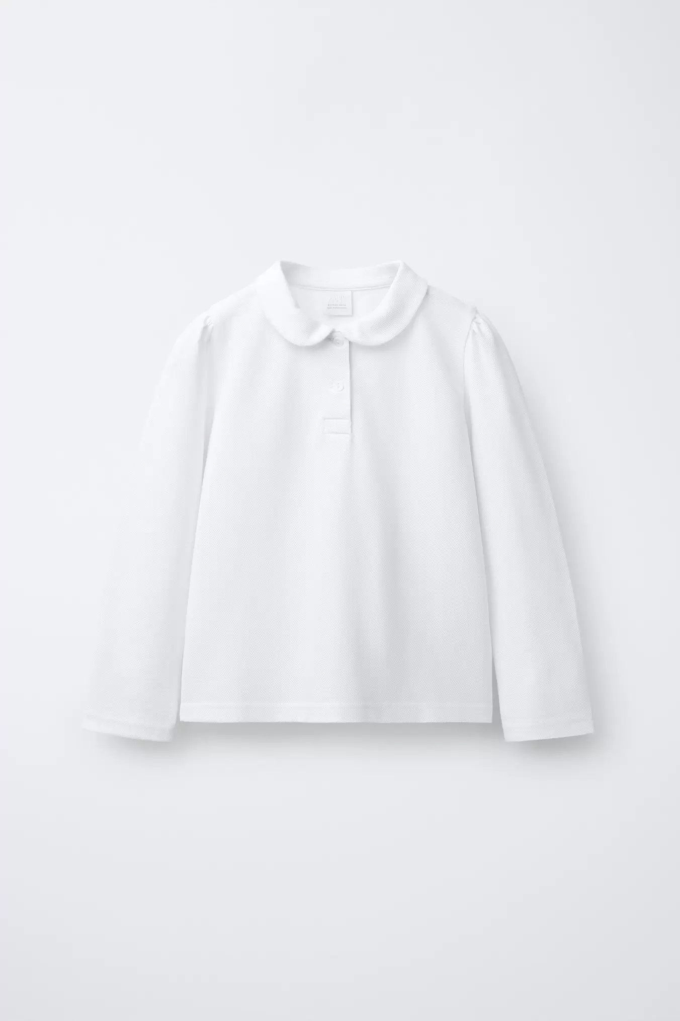 PIQUÉ POLO SHIRT WITH PETER PAN COLLAR