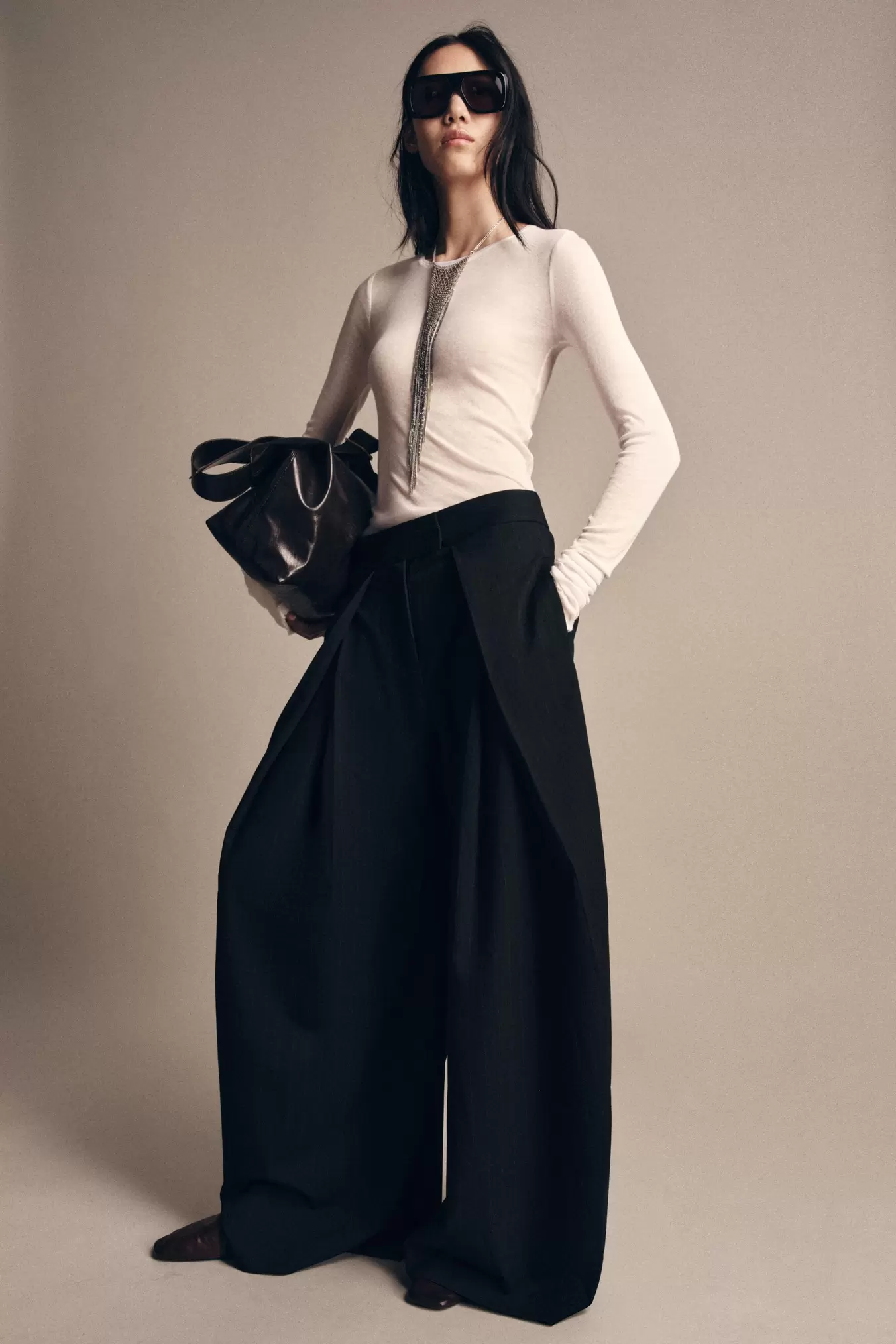 PINSTRIPE DARTED TROUSERS ZW COLLECTION