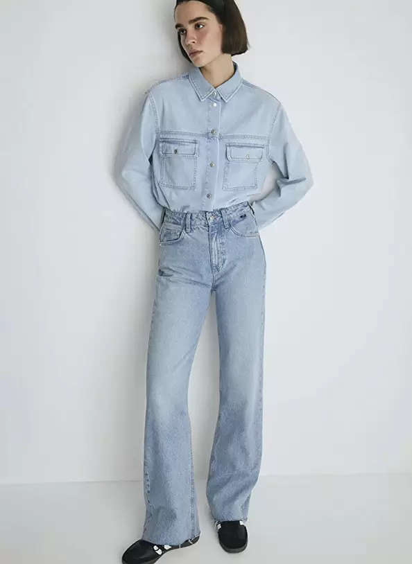 Mavi Victoria Lt Denim Açık Mavi Kadın Yüksek Bel Regular Fit Denim Pantolon M101072-34111