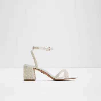 BOUCLETTIE Kadın Beyaz Topuklu Sandalet