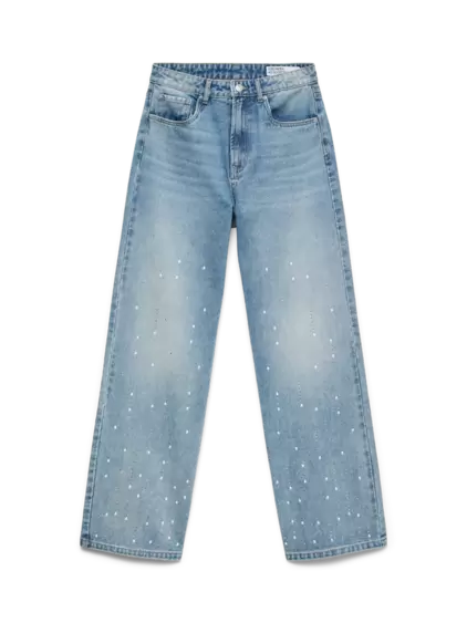 VMVANESSA Niedrige Taille Weiter Beinschnitt Jeans