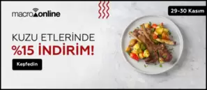 29 - 30 Kasım Açık Servis Kuzu Etlerinde %15 İndirim!