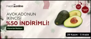 29 Kasım - 5 Aralık Avokadoda 2. Ürün %50 İndirimli!