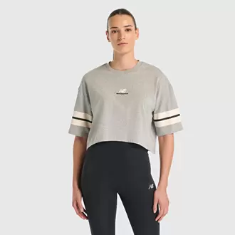 New Balance WNT3516 Gri Kadın Tişört