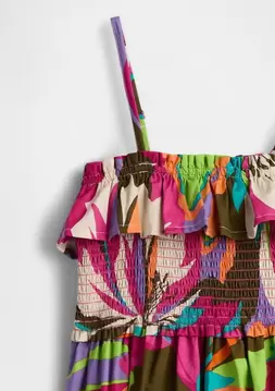 Kız Çocuk | Kids Smocked Ruffle Midi Elbise