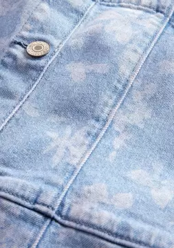 Kız Çocuk | Denim Çiçekli Elbise