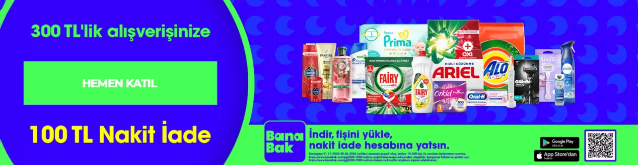 P&G ile 100 TL Bedava Para