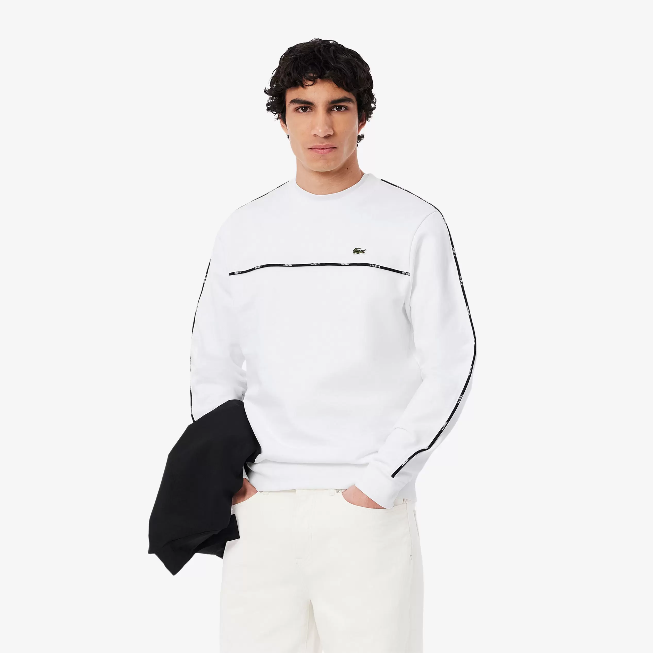 Lacoste Erkek Classic Fit Beyaz Sweatshirt