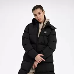 INVIERNO JACKET Siyah Kadın Uzun Kaban