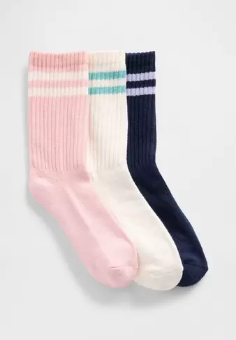 Kız Çocuk | 3'lü Slouchy Crew Çorap Seti
