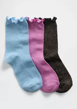 Kız Çocuk | Shimmer Crew Çorap (3’lü)