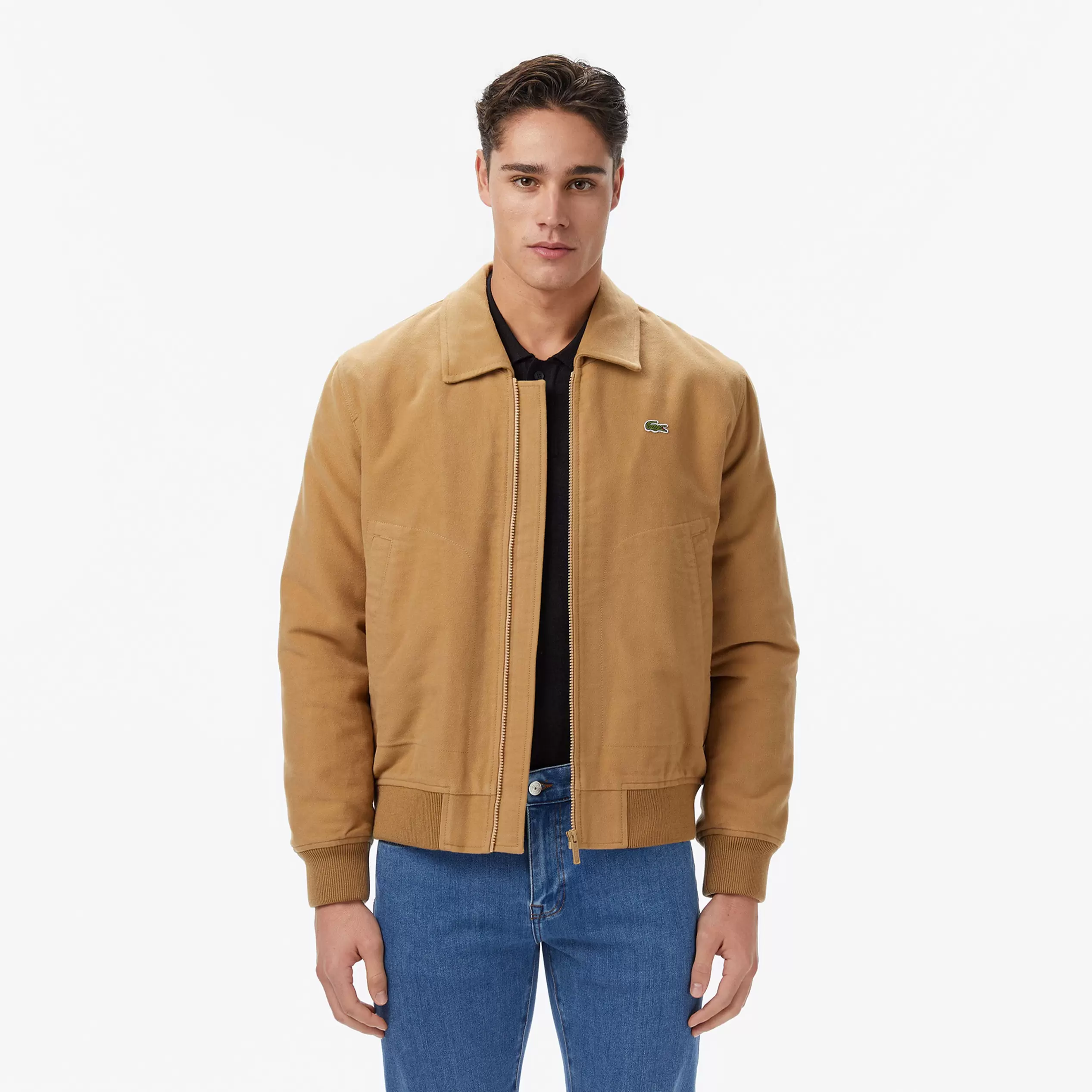 Lacoste Erkek Classic Fit Gömlek Yaka Bej Ceket