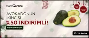 13 - 19 Aralık Avokado 2. Ürün %50 İndirimli!