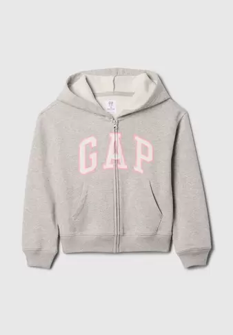 Kız Çocuk | Relaxed Gap Logo Fermuarlı Sweatshirt