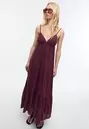 Sırtı Açık Uzun Dökümlü Elbise