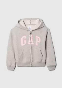 Kız Çocuk | Relaxed Gap Logo Fermuarlı Sweatshirt