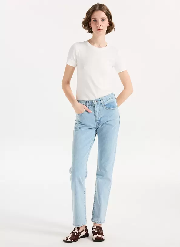 Levis 724 High Rise Straight Siren Singer Mavi Kadın Straight Denim Pantolon