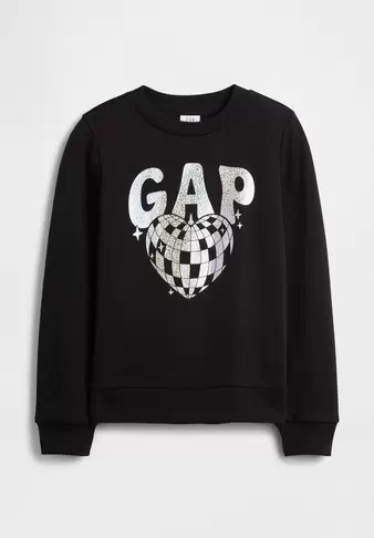 Kız Çocuk | Grafik Logo Baskılı Sweatshirt
