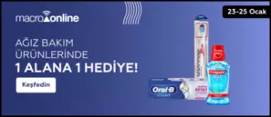 23 - 25 Ocak Ağız Bakım Ürünlerinde 1 Alana 1 Hediye!