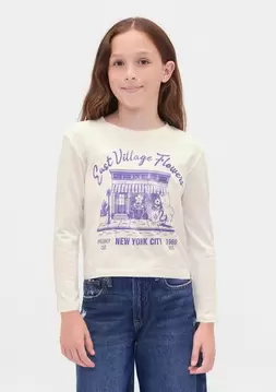 Kız Çocuk | Relaxed Grafik Logo T-Shirt